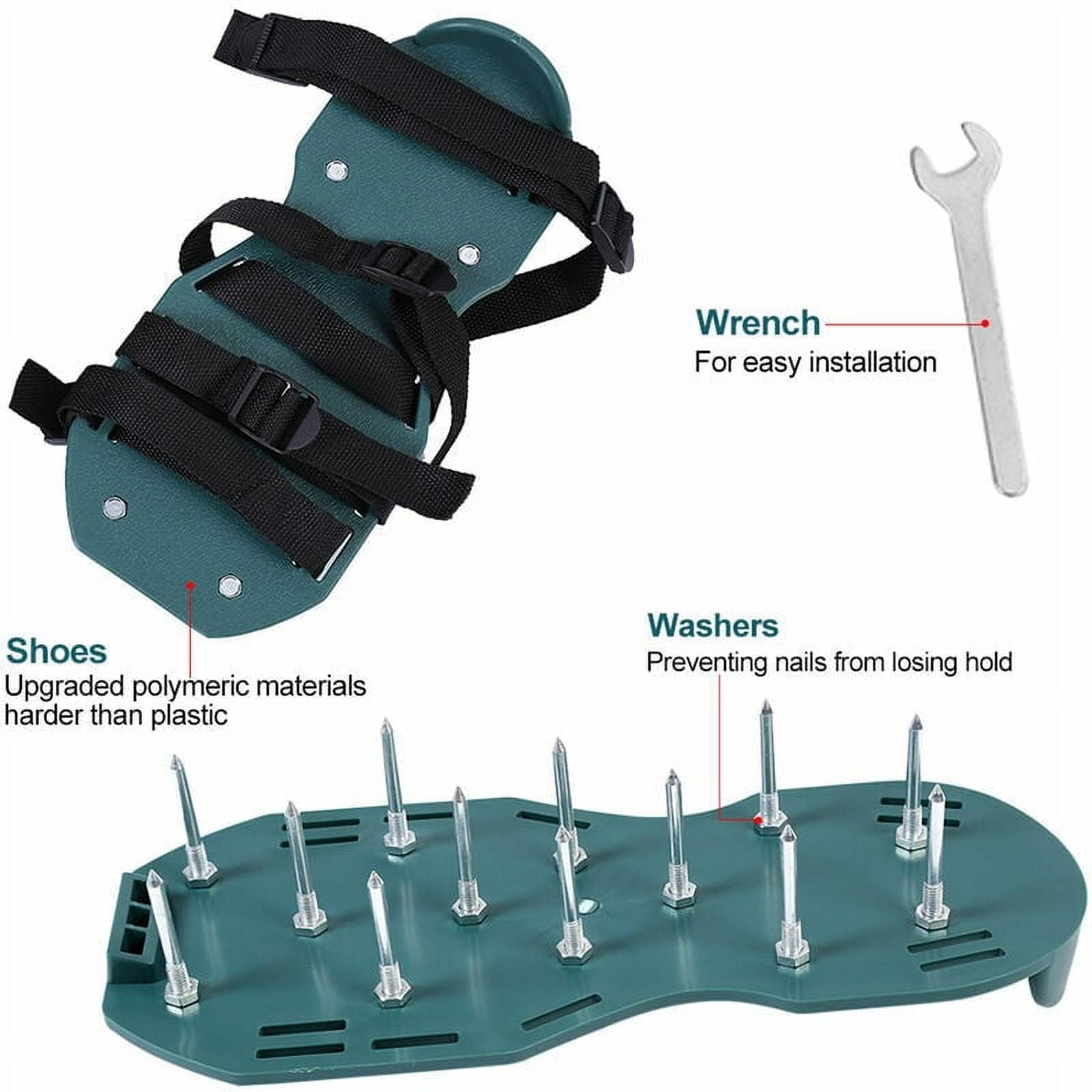 Universal Spiked Shoes For Lawn And Epoxy Floor, Easy Assembly Spiked Shoes For Efficient Soil Aeration And Yard Maintenance