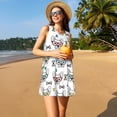 thumbnail image 3 of Cauagu Mignon Bouledogue Français pour Robes d'Été pour Femmes, Robes Soleil Sans Manches Robe Décontractée de Vacances Robes à Col Rond avec 2 Poches, 3 of 7