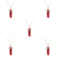 thumbnail image 3 of maskred Hexagon Column Charm Findings Handmade Holiday Hanging Pendants Crystal Necklace Earring Keychains Decorations Red 5Set, 3 of 6