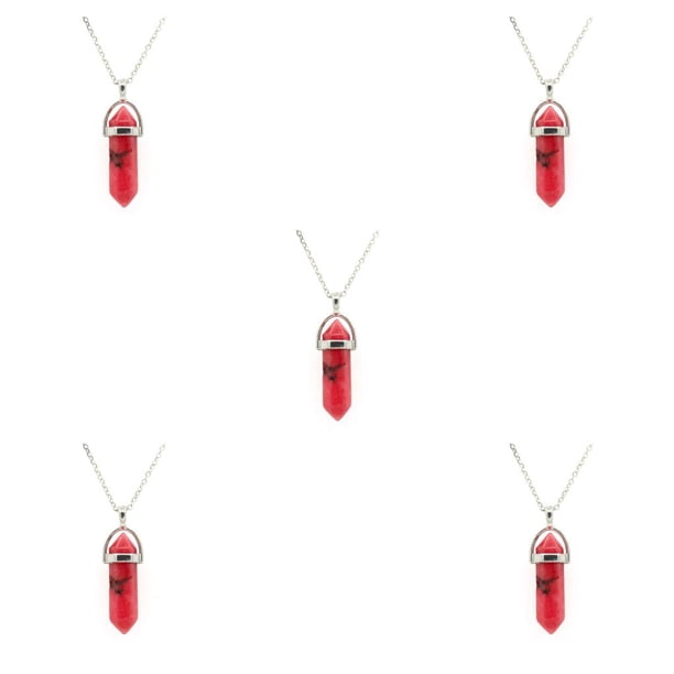 Abalorio de columna hexagonal Qarigey joyería para hombre colgantes de cristal