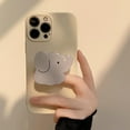 thumbnail image 2 of Designed for iPhone Case,Cute Slim Thin Skin Touch Silicone with Elephant Kickstand Shockproof Protective Cover Phone Case (iPhone 15 Plus,Beige), 2 of 5