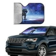 thumbnail image 4 of Bingfone Astronauts Start Running Car Windshield Sun Shade Protector Keep Your Vehicle Cool Sun Shield Visor Cover Foldable For Car Truck Suv-Small, 4 of 9