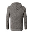 thumbnail image 4 of IYTR Men's Winter Warm Thickening Knitted Zipper Cardigan Sweaters Outwear Hooded Coat with Pockets Coffee M, 4 of 5