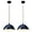 bleu, variante sur 2 Paquets GUSTELL Suspension de Cuisine Verte, Suspension Style Ferme, Suspension Industrielle, Suspensions Style Ferme pour Îlot de Cuisine, Lumières de Cuisine Suspendues pour Cuisine, Chambre, Bureau, Couloir
