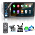 thumbnail image 1 of Single Din Car Stereo with Wireless Apple Carplay & Android Auto, 6.9" IPS Touchscreen Radio Bluetooth 5.2, Physical Knob Control, 1 of 8