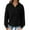 Black, variant on HAiming Womens Hoodies Casual Long Sleeve Drawstring Pullover Tops Loose Hooded Sweatshirt with Pocket