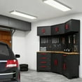 thumbnail image 4 of HPDMC Red Garage Cabinet Storage System 10-Pcs Corner Workshop Set Garage Cabinet and Storage System for Tool Organization, 4 of 7