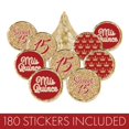 thumbnail image 4 of Etiquetas para regalos de fiesta de Quinceañera rojas y doradas - 180 pegatinas, 4 of 5