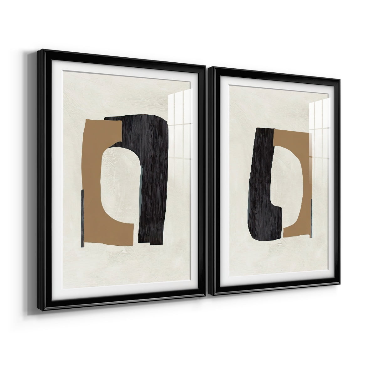 Wexford Home Cardboard Cutouts I Premium Framed Print, 18.5" x 24.5" - Ready to Hang, Black (Set of 2)