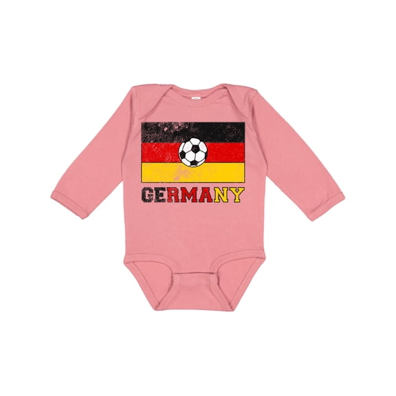 Inktastic German Soccer Boys or Girls Long Sleeve Baby Bodysuit