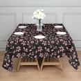 thumbnail image 4 of Floral Square Tablecloth 42x42in(107x107cm) – Waterproof Polyester Printed Table Cover, Wrinkle Resistant & Washable for Kitchen Dining Picnic Party Decor, Thanksgiving,Christmas, Spring,Flower, 4 of 6