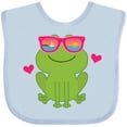 thumbnail image 3 of Inktastic Summer Frog Beach Vacation Sunglasses Girls Baby Bib, 3 of 4