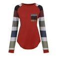 thumbnail image 3 of CEHVOM Tuniques Chemises Hauts pour Femmes Manches Longues Décontracté Col Rond Ample Doux Tunique à Rayures, 3 of 5