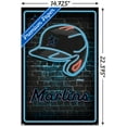 thumbnail image 4 of MLB Miami Marlins - Neon Helmet 23 Wall Poster, 14.725" x 22.375", 4 of 6