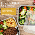 thumbnail image 5 of GPED 8x8 Square Aluminum Pans with Clear Plastic Lids [20 Pack], Foil Pans, Disposable Food Containers Great for Cooking, Cake, Broiling, Prepping & Takeout - Durable Recyclable Food Containers, 5 of 6