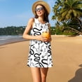 thumbnail image 3 of Disketp Hand Drawn Snake para Vestido sin Mangas para Mujeres, Vestidos de Verano para Mujeres, Casual y Holgado para la Playa, 3 of 7