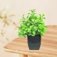 thumbnail image 5 of Honeeladyy Realistic Fake Potted Plants, Plastic Greenery Decor, Small Artificial Green Plant for Home, Office, Wedding, Tabletop, Shelf Decor, 5 of 6
