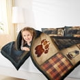 thumbnail image 3 of Manfei Cute Bear Bedding Comforter Set,Jungle Amimal Twin Comforter Sets,Rustic Farmhouse Cabin Bedding Set For Boy Kids,Luxury Bedroom Decor Reversible,2 Pieces, 3 of 7