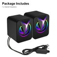 thumbnail image 2 of CHUANK Computer Speakers for Laptop   2.0 Stereo Portable RGB Gaming Speaker Wired External Desktop Speaker  Mini USB Powered Speaker for Desktop TV Monitor PC Notebook Tablets, 2 of 8
