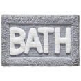 thumbnail image 3 of Better Homes & Gardens Typography Gray Microfiber Bath Rugs, 1.5' x 2.5' (2 Pieces), 3 of 9