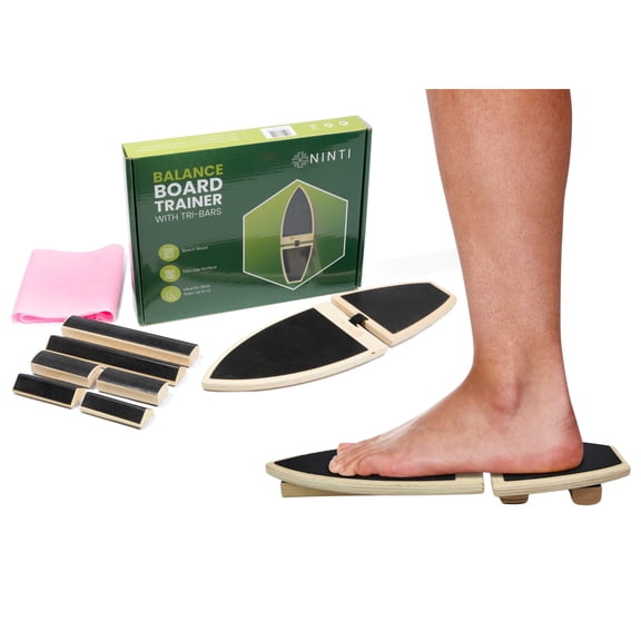 Balance Board Trainer with Tri-Bars