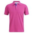 thumbnail image 3 of Trgacdwlo Pink Mens Polo Shirts Short Sleeve Quick Dry Men's Athletic Shirts & Tees Summer Big and Tall Golf Shirts for Men, 3 of 9