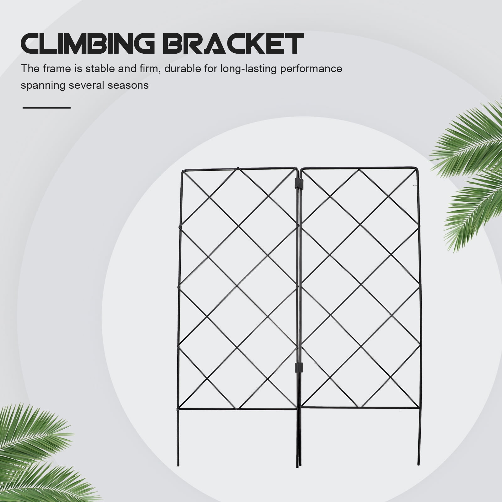 Climbing Vine Stand Gardening Frame Planter Outdoor Cucumber Trellis Iron 2 Pcs