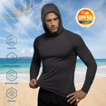 thumbnail image 6 of YUCOLEN Men's UPF 50+ Long Sleeve Active Hoodie Shirts Sun Protection Lightweight Quick Dry Sport Tops Black S, 6 of 6