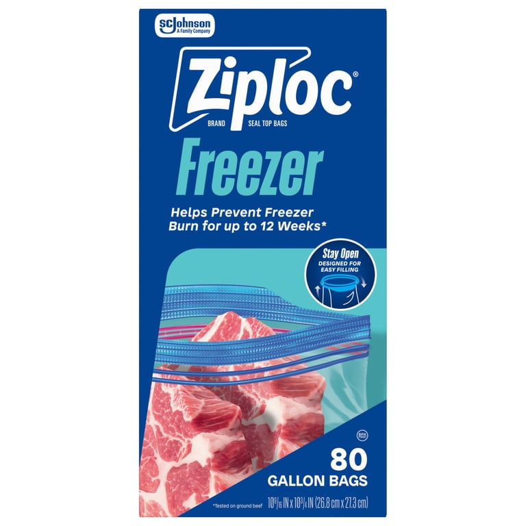 Ziploc, Freezer Food Storage Bags, Gallon, Grip 'n Seal Technology