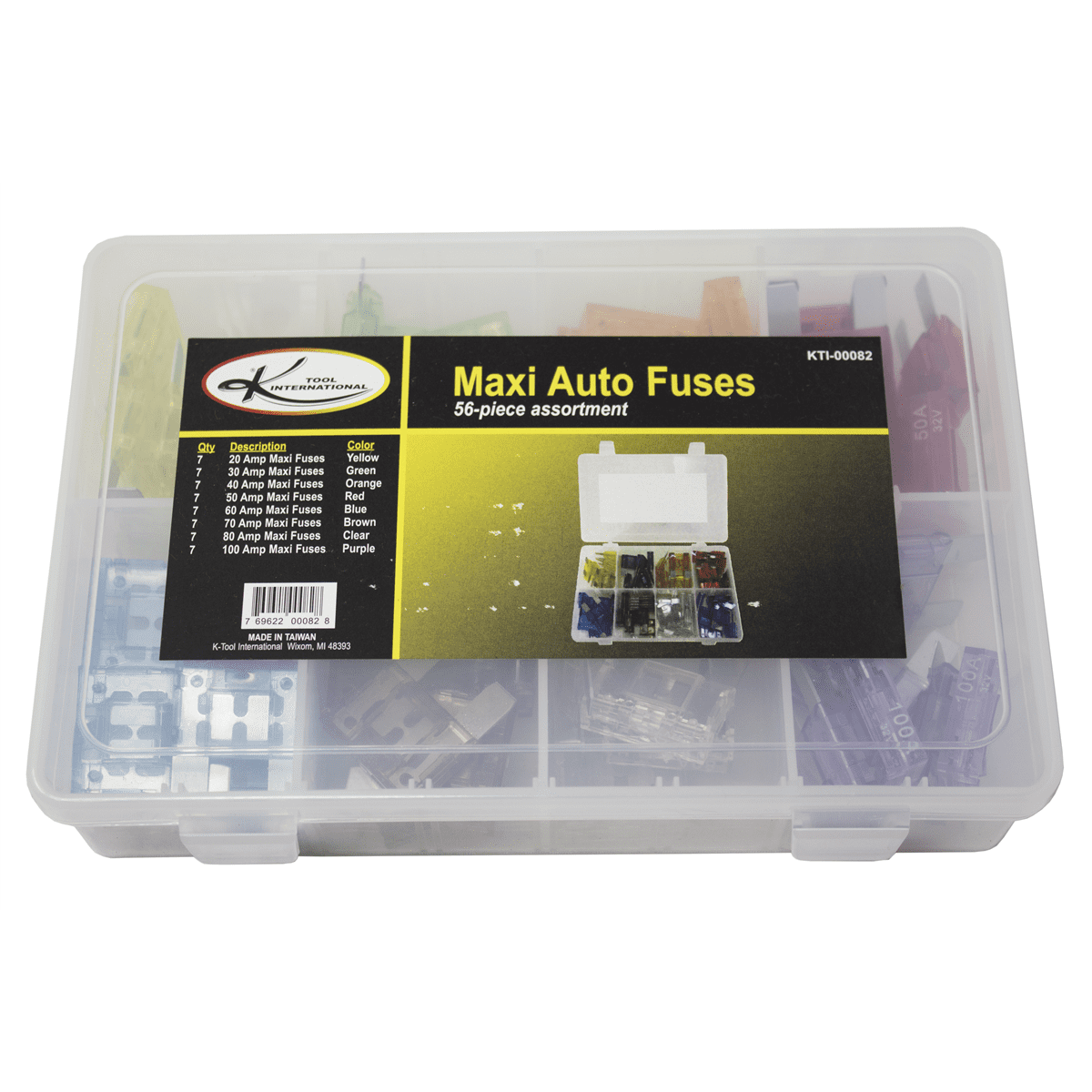 K Tool International 56 Piece Maxi Fuse Assortment