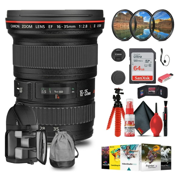 Canon EF 16-35mm F/2.8L II USM Lens with Filter kit   Cleaning Kit   Cap Keeper (International Version)