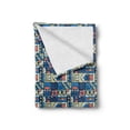thumbnail image 2 of Ethnic Soft Flannel Fleece Throw Blanket, Print with Folk Traditional Motifs Hand Drawn Style Indigenous Art Elements, Cozy Plush for Indoor and Outdoor Use, 50" x 60", Multicolor, by Ambesonne, 2 of 6