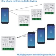Smart WiFi Light Switch, RF Wireless Remote Control Switch Kit, APP & RF433MHz, Compatible with Alexa/Google Home,Voice Control,Timer Function,No Hub Required,16A