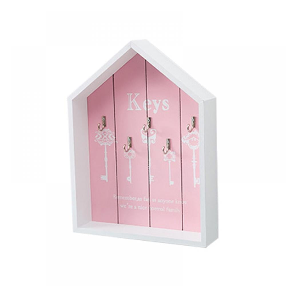 Wooden Key Box Wall Mount Cute and Rustic Decorative Key