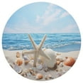 thumbnail image 3 of Ryvnso Seastar and Shells on Beach Round Plate Mats Dining Table Placemat Set of 4 for Holiday Decoration, 3 of 7