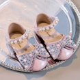 thumbnail image 4 of IUJSOY Ballerines Mary Jane à Nœud pour Petite Fille, Perles, Princesse, Fleur, Mariage, Fête, Chaussures de Robe, 4 of 8