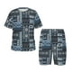 thumbnail image 1 of Balery Snowflake Vintage Pattern Conjunto de Pijama Infantil de Manga Corta con Estampado – Ropa de Dormir de Algodón Suave-Medium, 1 of 6