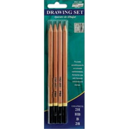 Pro Art Drawing Pencils 4/Pkg-2H, HB, B & 2B