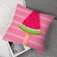 thumbnail image 7 of nygtbtfer Throw Pillow Covers Decorative Summer Fruits Theme Pink Cartoon Watermelon Square Cushion Cover Throw Pillow Case for Home Live Room (Pink Cartoon Watermelon) White, 7 of 7