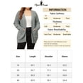 thumbnail image 5 of Agnes Orinda Women's Plus Size Sweaters Long Sleeve Open Front Cardigans with Pockets 3X Gray, 5 of 5