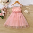 thumbnail image 4 of Sngxgn Girls Long Sleeve Dress Crewneck Flowy A-Line Dress Casual(Pink,90), 4 of 8