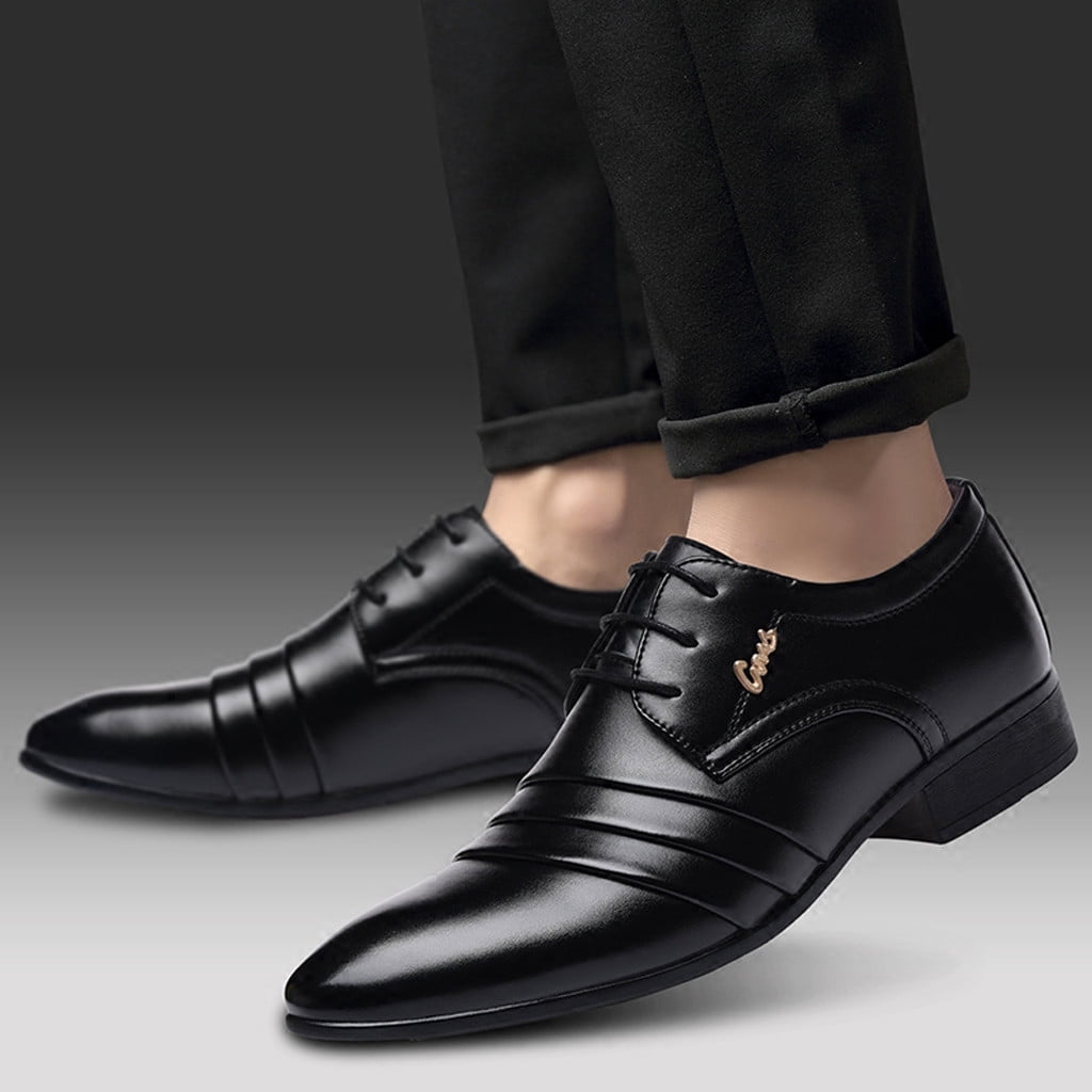 Horex-Men's 100 % Genuine Leather formal Lace UP Shoes -Black -  Swadeshibabu.com