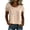 Beige#top for women summer, variant on Empire Waist Tops for Women Short Sleeve Lace Patch Gauze Blouses Loose Fit Boho Casual Summer Beach Vacation Tunic Shirts Purple,S