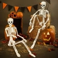 thumbnail image 6 of Crazy Bonez Pose-N-Stay Halloween Skeleton, Realistic, Fully Poseable Indoor & Outdoor Decoration, Durable Weather-Resistant Spooky Prop for Yard, Porch, Haunted House, 6 of 7