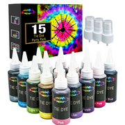 Mosaiz Tie Dye Kit for Clothes, Easy to Use, Kids or Adults, 15 Colors- Unisex