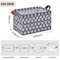 thumbnail image 7 of Yayeee Foldable Storage Basket for Shelves Waterproof Cloth Bins with Handles, Elegant Daisy Pattern, 7 of 7