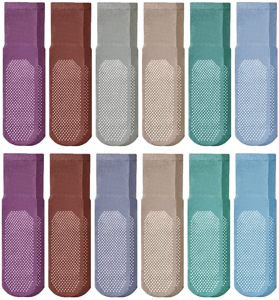 SOCKS'NBULK 12 Pairs Of Loose Fit Gripper Bottom Diabetic NonSkid