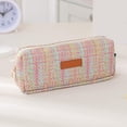 thumbnail image 4 of Composite Fabric Pencil Case, Style A, 7.68 x 3.54 in, With Single Zip Compartment And Woven Or Plaid Exterior, 4 of 6