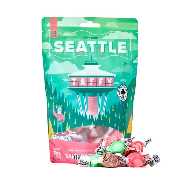 Taffy Shop Seattle Space Needle, Salt Water Taffy - 7oz, 35 Pieces, Assorted, Gluten-Free
