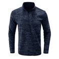 thumbnail image 6 of Fesfesfes Blouse Shirt for Men Outdoor Long Sleeve Zipper Turtleneck Shirts Solid Sweatshirts Bottoming Shirts Tops T-Shirts, 6 of 6